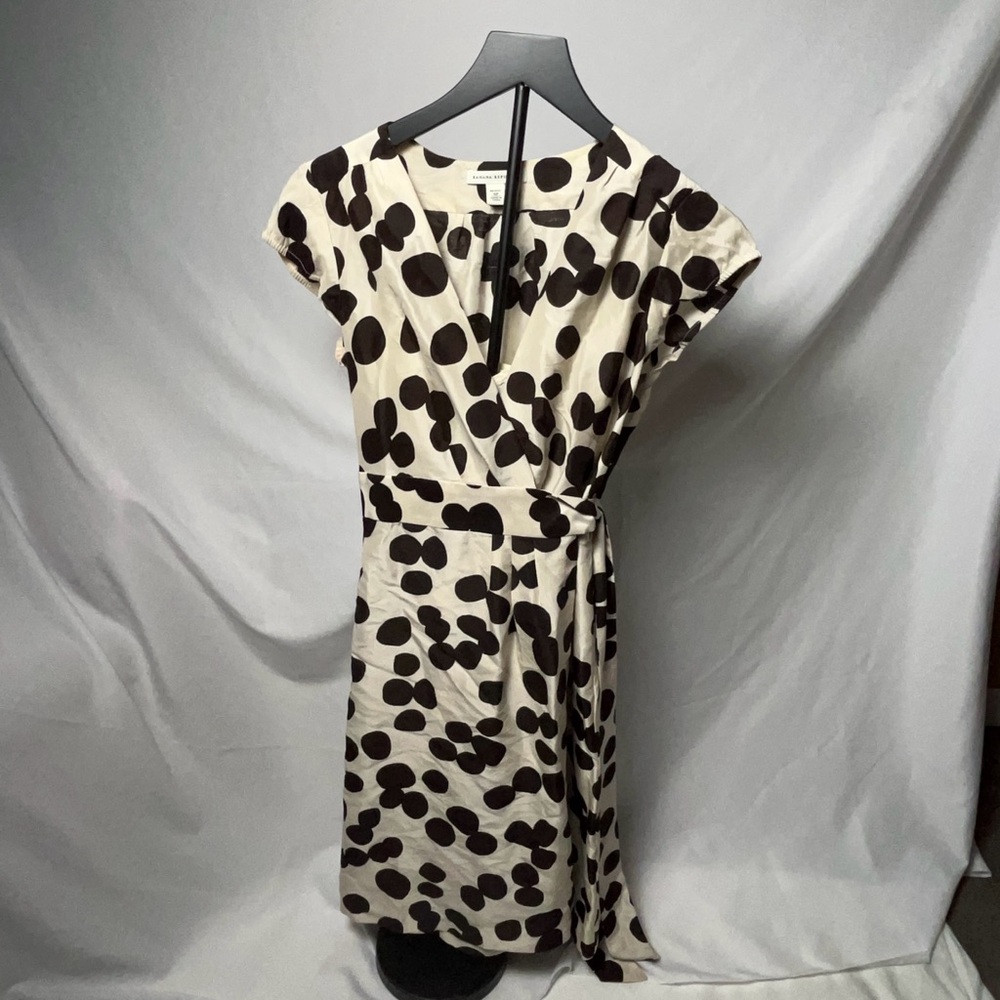 Banana Republic Black and Cream Midi Dress